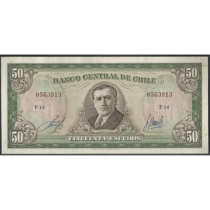 Chile 50 Escudos ND1962-75 P140b