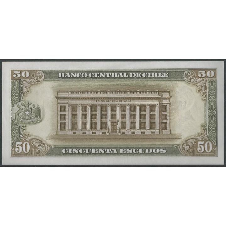 Chile 50 Escudos ND1962-75 P140b reverso