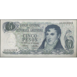 Argentina 5 Pesos ND1974-6 Serie B P294