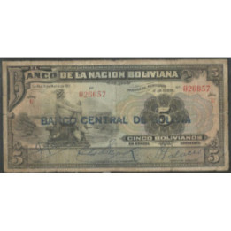 Bolivia 5 Bolivianos ND1929 Serie U P113