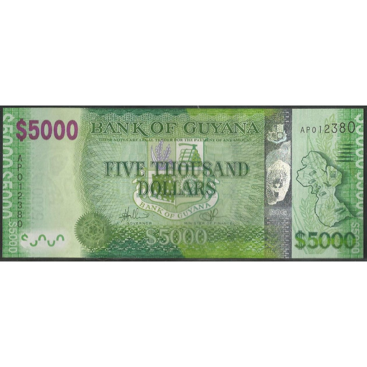 Guyana 5.000 Dollars ND2013 P40
