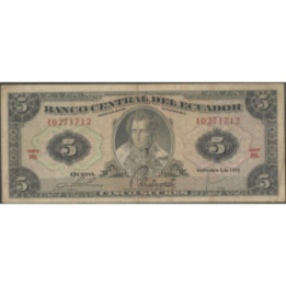 Ecuador 5 Sucres 3 Sep 1973 HL P100d