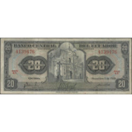 Ecuador 20 Sucres 5 Nov 1969 KY P103b