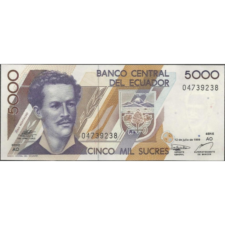 Ecuador 5.000 Sucres 12 Jul 1999 AO P128c