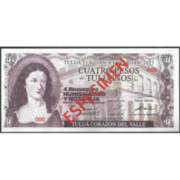 Tulua 4 Pesos Tulueños 2023 Specimen