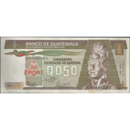 Guatemala 50 Centavos 6 Ene 1988 P65