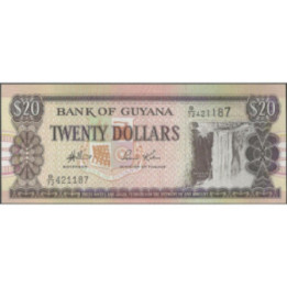 Guyana 20 Dollars ND1996 Firma 13 P30d