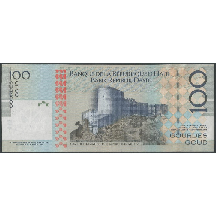 Haiti 100 Gourdes 2010 P275c reverso