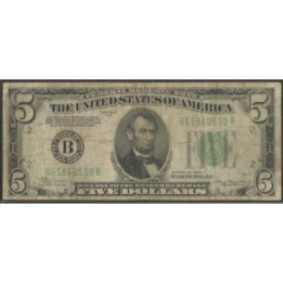 Estados Unidos 5 Dollars 1934A P429Da