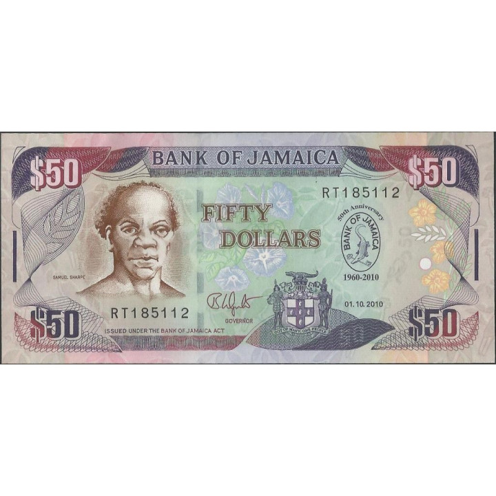 Jamaica 50 Dollars 1 Oct 2010 P88