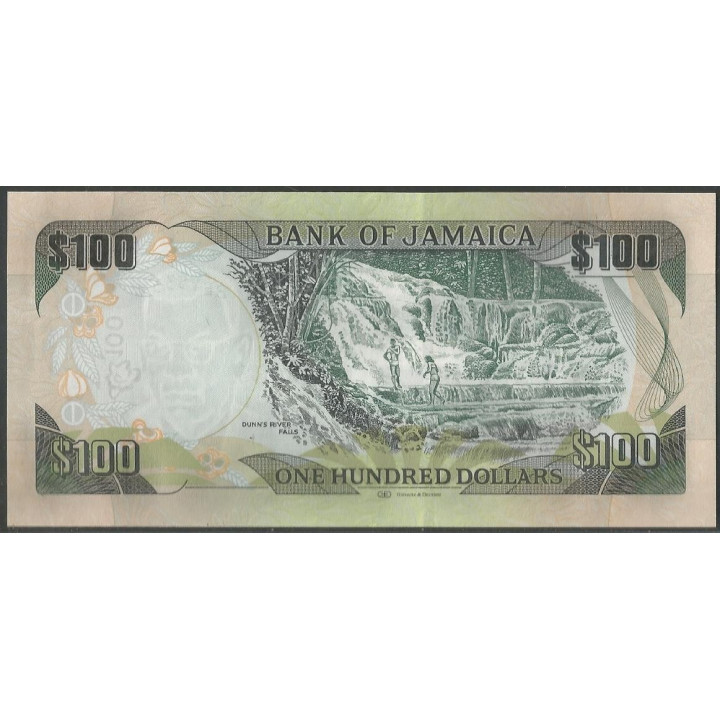 Jamaica 100 Dollars 1 Jun 2018 P95e reverso