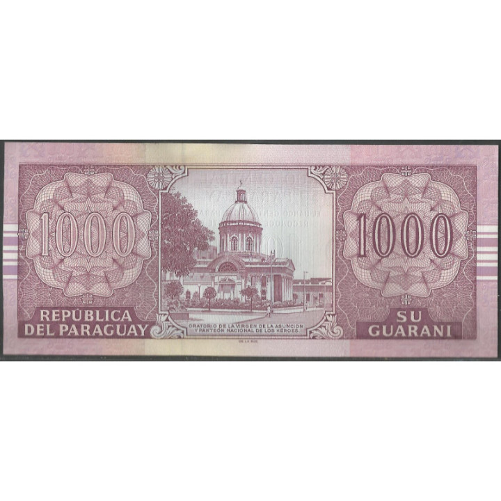 Paraguay 1.000 Guaranies 2005 P222b reverso