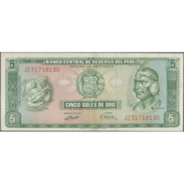 Peru 5 Soles 4 May 1972 P99b