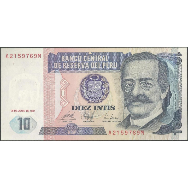 Peru 10 Intis 26 Jun 1987 P129