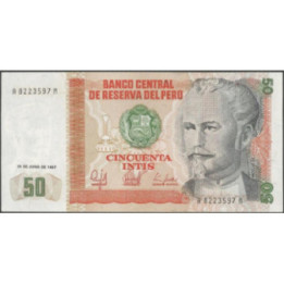 Peru 50 Intis 26 Jun 1987 P131b