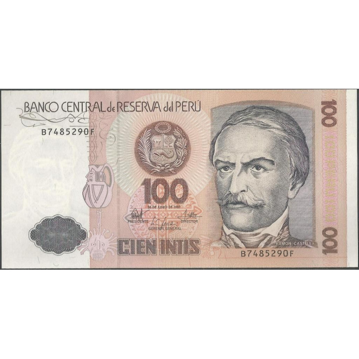 Peru 100 Intis 26 Jun 1987 P133
