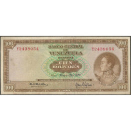 Venezuela 100 Bolivares 26 May 1970 Y 7 Dig P48g