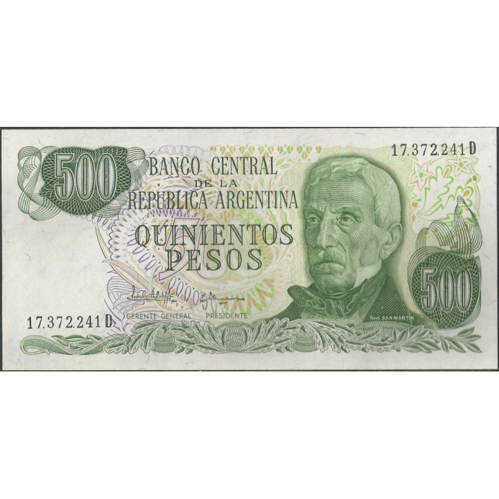 Argentina 500 Pesos ND1977-81 Serie D P303c