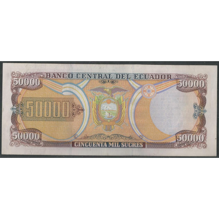 Ecuador 50.000 Sucres 6 Mar 1999 AE P130b reverso