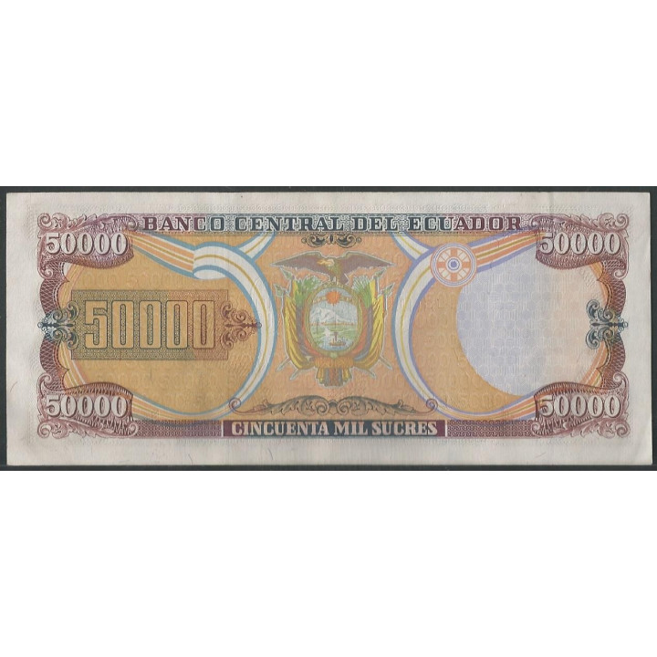 Ecuador 50.000 Sucres 10 Mar 1999 AG P130c reverso