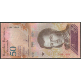 Venezuela 50 Bolivares 15 Ene 2018 D8 Dig P105