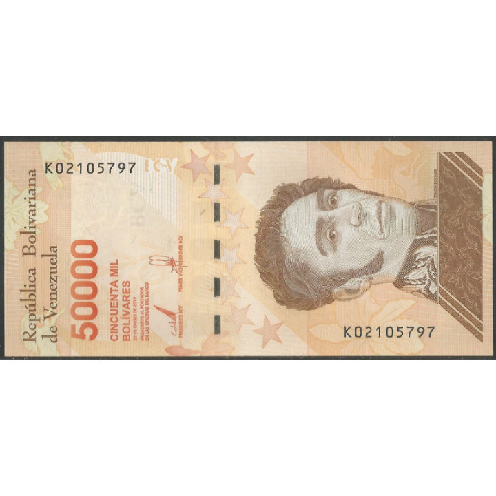 Venezuela 50.000 Bolivares 22 Ene 2019 H8 Dig P111