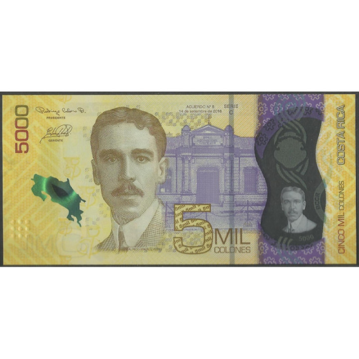 Costa Rica 5.000 Colones 14 Sep 2018 P282