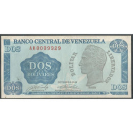 Venezuela 2 Bolivares 5 Oct 1989 AK 7 Dig P69