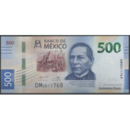 Mexico 500 Pesos 26 Nov 2018 Serie DM P136