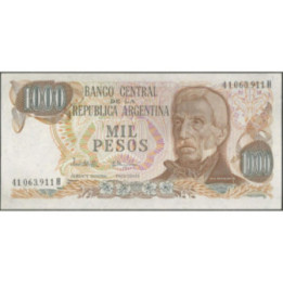 Argentina 1.000 Pesos ND1976-83 Serie H P304c