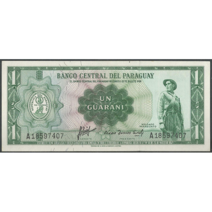 Paraguay 1 Guarani L1952 P193a