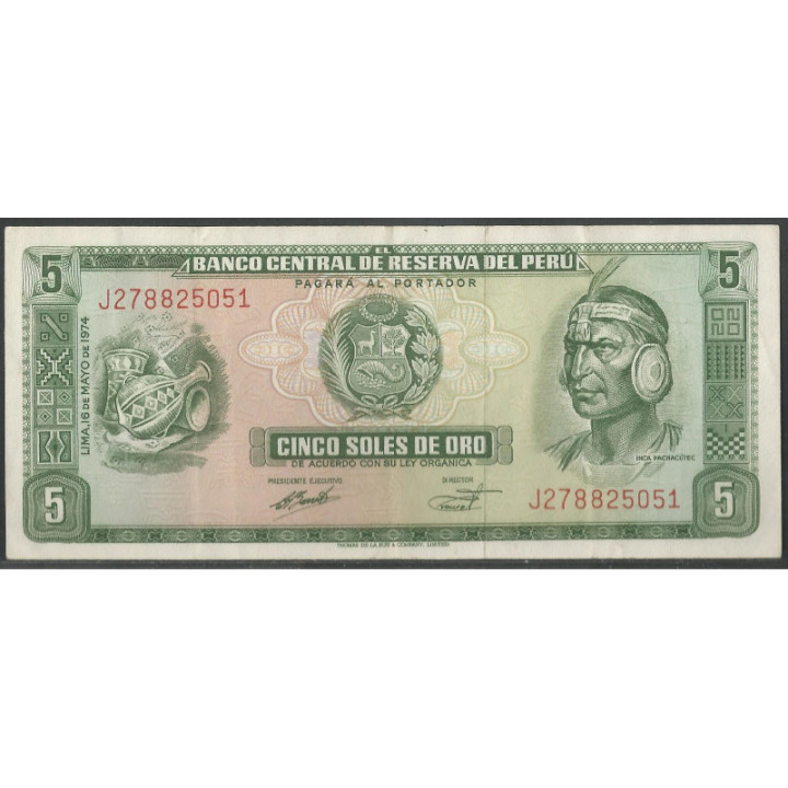 Peru 5 Soles 16 May 1974 P99c