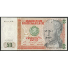 Peru 50 Intis 6 Mar 1986 P131a