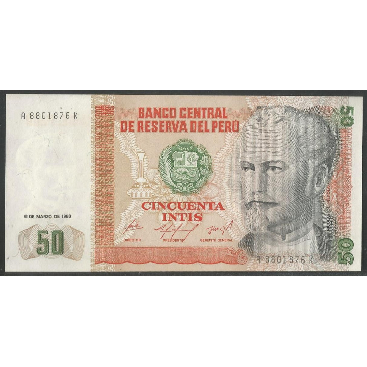 Peru 50 Intis 6 Mar 1986 P131a
