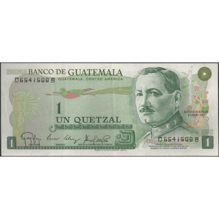 Guatemala 1 Quetzal 6 Ene 1983 P59c