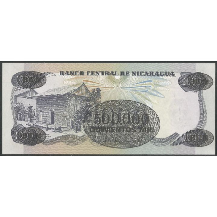 Nicaragua 500.000 Cordobas D1987 P150 reverso