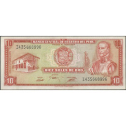 Peru 10 Soles 2 Oct 1979 P106