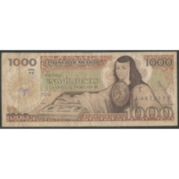 Mexico 1.000 Pesos 19 Jul 1985 Serie YK P85