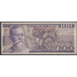 Mexico 100 Pesos 27 Ene 1981 Serie RE P74a