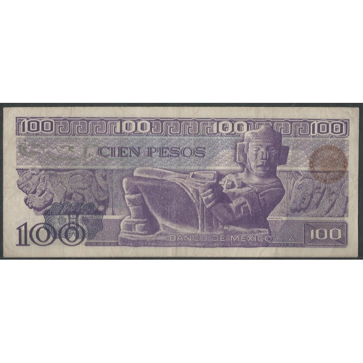Mexico 100 Pesos 27 Ene 1981 Serie RE P74a reverso