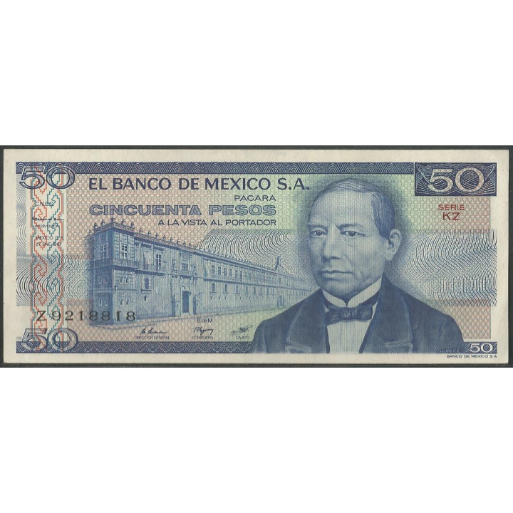 Mexico 50 Pesos 27 Ene 1981 Serie KZ P73