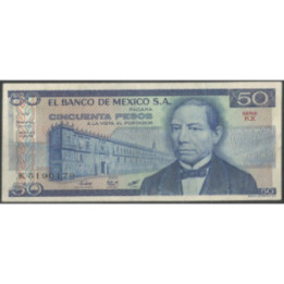 Mexico 50 Pesos 27 Ene 1981 Serie KX P73