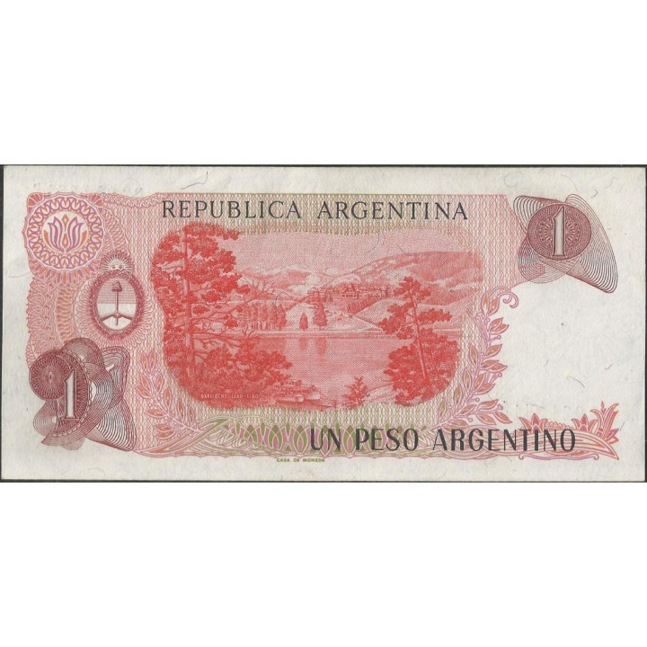 Argentina 1 Peso Argentino ND1983-4 Serie B P311a reverso