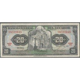 Ecuador 20 Sucres 3 Sep 1973 LA P103b
