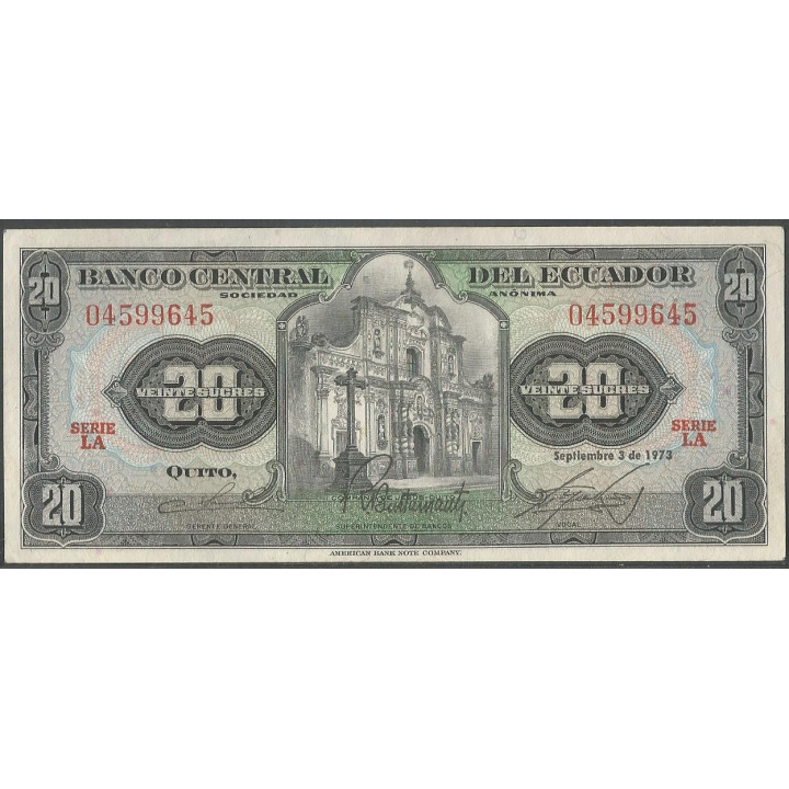 Ecuador 20 Sucres 3 Sep 1973 LA P103b