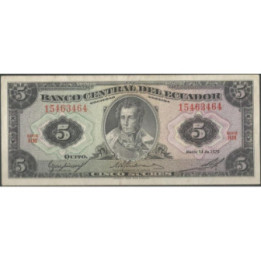 Ecuador 5 Sucres 14 Mar 1975 HM P108a