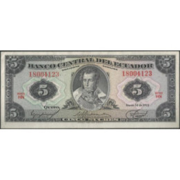Ecuador 5 Sucres 14 Mar 1975 HN P108a