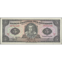Ecuador 5 Sucres 22 Nov 1988 IE P113d