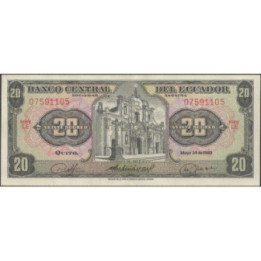 Ecuador 20 Sucres 24 May 1968 LE P115b