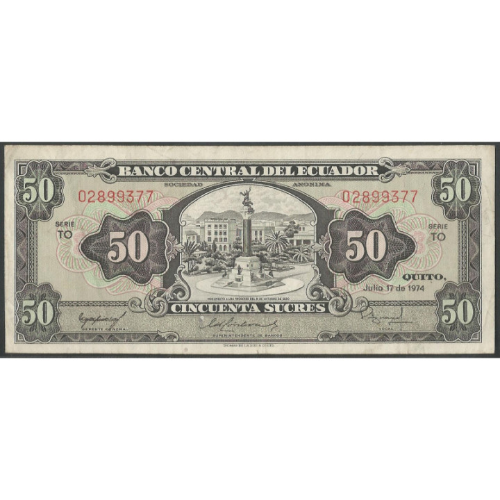 Ecuador 50 Sucres 17 Jul 1974 TO P116d